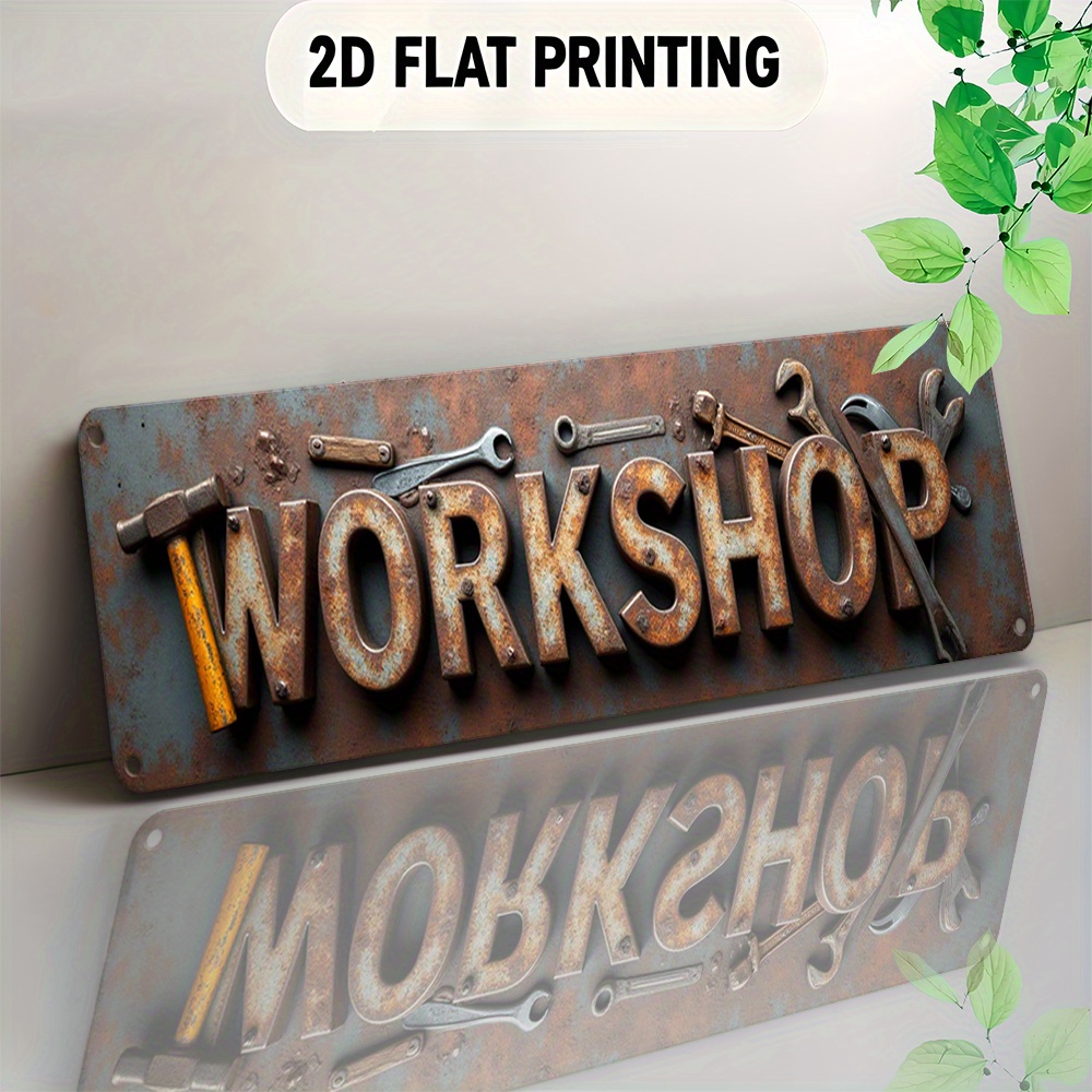 Workshop Tools Background - Insegna 2D piatta, un elemento decorativo