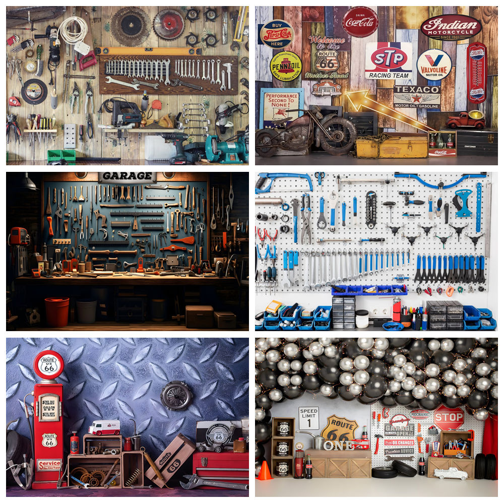 Workshop Tools Background - Fondali per garage vintage Strumento di