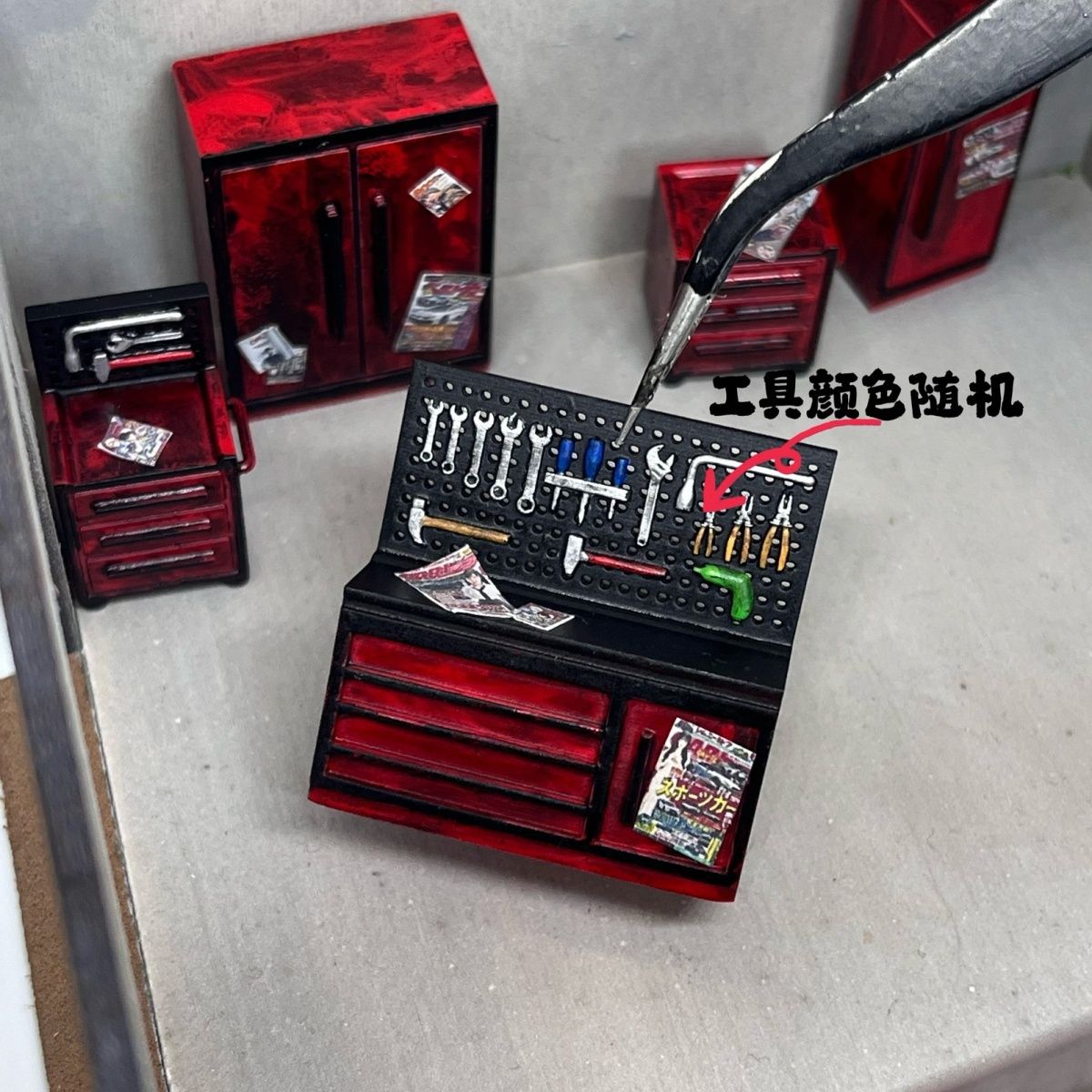 1/64 Set di armadietti per att - Workshop Tools Background recensione e prezzo