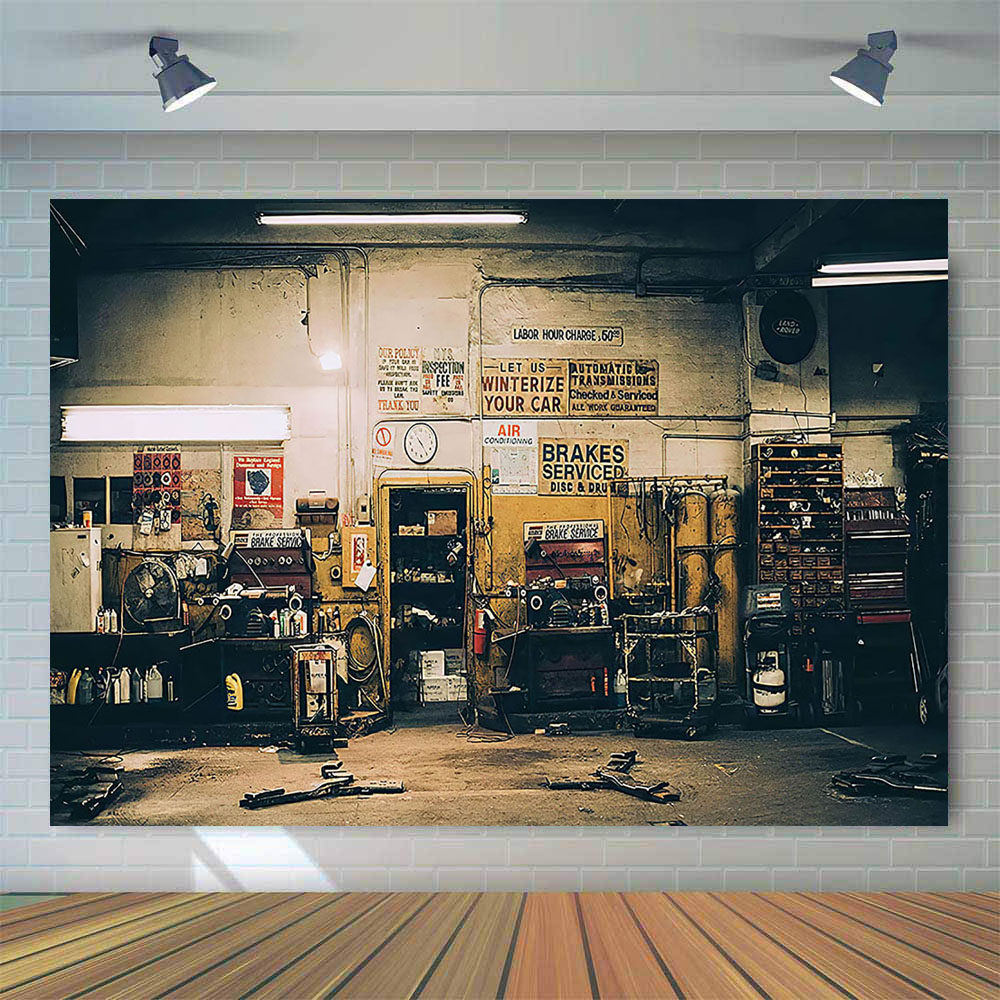 Retro riparazione auto sfondo  - Workshop Tools Background recensione e prezzo