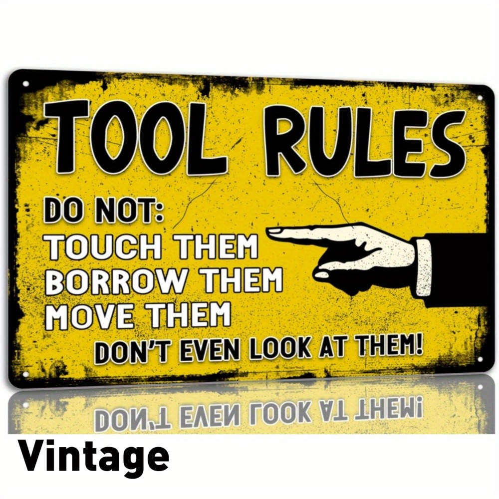 Targa in metallo vintage con s - Workshop Tools Background recensione e prezzo