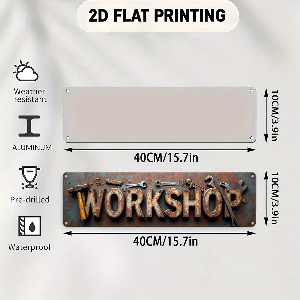 Insegna 2D piatta, un elemento - Workshop Tools Background recensione e prezzo