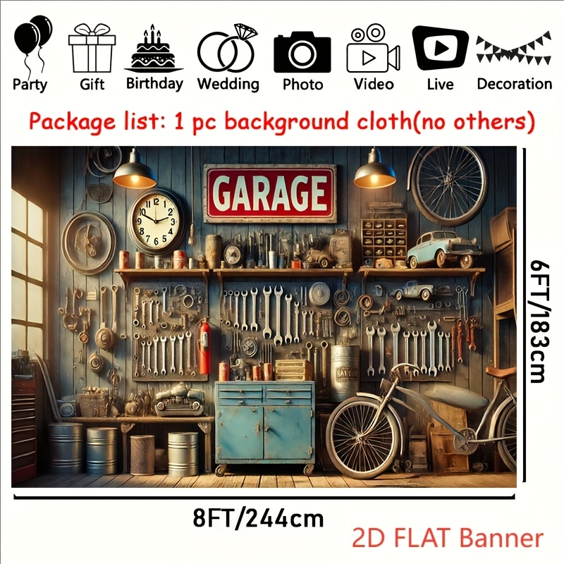 Sfondo Industriale per Garage, - Workshop Tools Background recensione e prezzo